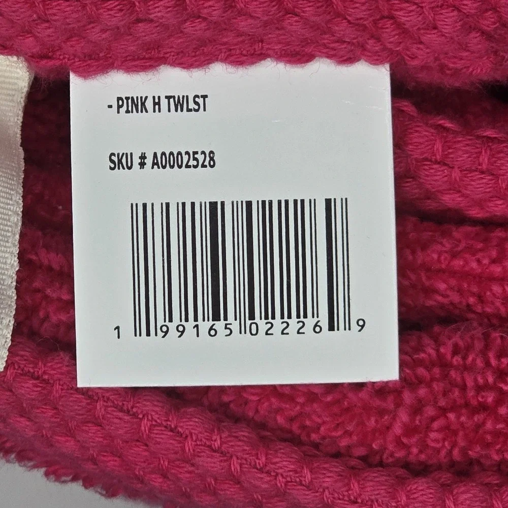 Laura Ashley 2pc Hand Towel Set Hot Pink Fuchsia Bow Embossed 16x30 OEKO-TEX New